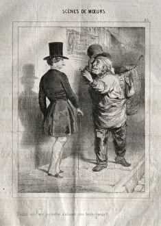 Charles Joseph Traviès De Villers Gallery: Scenes de Moeurs: Voulez-vous me permettre dallumer mon brule-gueule?. Creator