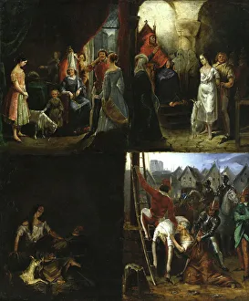 Scenes of Notre-Dame de Paris, 1832. Creator: Antoine Rivoulon