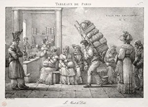 Jean Henri Marlet Prints: Scenes of Paris: The Pawnshop. Creator: Jean Henri Marlet (French, 1770-1847)
