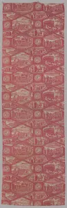 Castel Santangelo Prints: Scenes of Rome Furnishing Fabric, France, c. 1815. Creator: Unknown