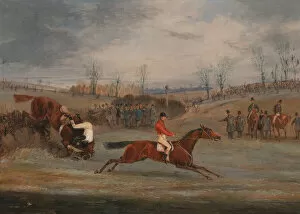 Incident Gallery: Scenes from a steeplechase: Near the Finish, ca. 1845. Creator: Henry Thomas Alken