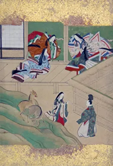 Scenes from Tales of Ise (Ise monogatari), late 18th century. Creator: Tosa School