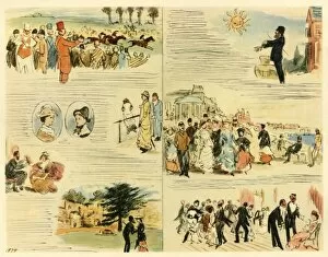 William Collins And Sons Collection: Scenes from a Victorian Summer, 1878, (1942). Creator: Randolph Caldecott