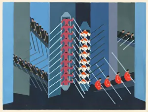 Alexandra Alexandrovna 1882 1949 Gallery: Scenic design from the portfolio Decors de Theatre, 1930