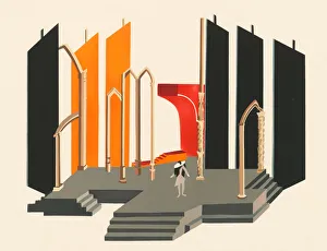 Scenic design from the portfolio Decors de Theatre, 1930