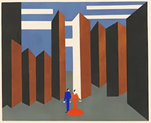 Scenic design from the portfolio Decors de Theatre, 1930