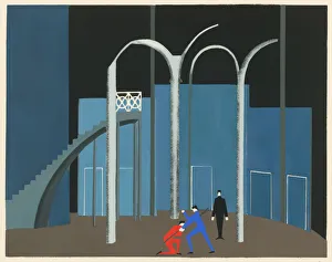 Scenic design from the portfolio Decors de Theatre, 1930