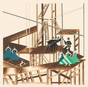 Scenic design from the portfolio Decors de Theatre, 1930