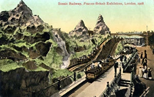 Images Dated 26th October 2007: Scenic railway, Franco-British Exhibition, London, 1908.Artist: Valentine & Sons