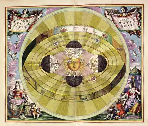 Torch Prints: Scenographia Systematis Copernicani, c1660. Creator: Unknown