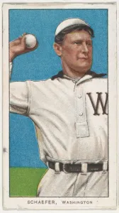 American League Collection: Schaefer, Washington, American League, from the White Border series (T206) for the Amer