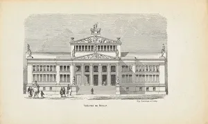 Marville Prints: Schauspielhaus Berlin, Mid of the 19th century. Creator: Marville, Charles (1813-1879)