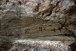 Prehistory Collection: Schematic cave paintings in the cave of Los Letreros (Velez Blanco, Los Velez