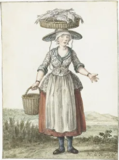 Itinerant Prints: Scheveningen fish seller, 1775. Creator: Paulus Constantijn la Fargue