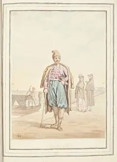 Gondolas Prints: Schiavon of Venice, leaf from A Collection of Dresses by David Allan Mostly from Nature