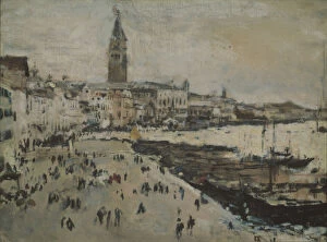 Images Dated 4th September 2014: The Schiavoni quay in Venice. Artist: Serov, Valentin Alexandrovich (1865-1911)