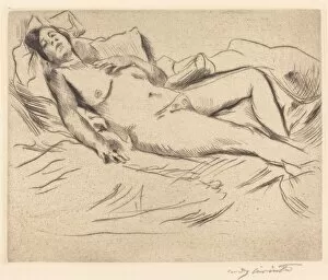 Schlafende (Sleeping Woman), 1912. Creator: Lovis Corinth