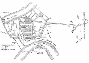 First Schleswig War Prints: Schleswig-Holstein War - Plan of Friedrichstadt, 1850. Creator: Unknown