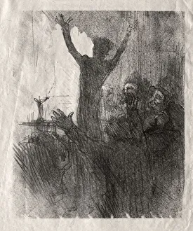 Schlome Fuss a la Synagogue, 1897. Creator: Henri de Toulouse-Lautrec (French