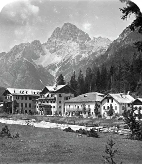 Schluderbach and Croda Pass (Croda Rosa), Tyrol, Austria, c1900s. Artist: Wurthle & Sons