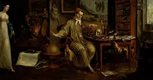 Chimneypiece Prints: Scholar in His Studio, 1815. Creator: Michal Stachowicz