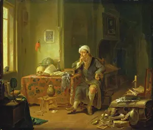 Turbans Prints: A Scholar in his Study, 1754. Creator: Justus Juncker