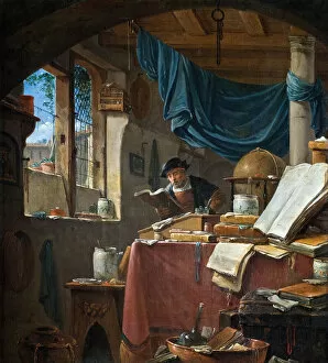 Images Dated 2nd November 2013: A scholar in his Study. Artist: Wyck, Thomas (ca. 1616-1677)