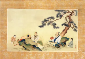 Scholars Prints: Scholars Enjoying Tea (image 2 of 2), 19th century. Creator: Nakabayashi Chikkei