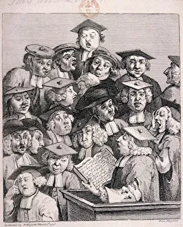 Lecture Collection: Scholars at a lecture, 1736. Artist: William Hogarth