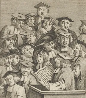 Lecture Collection: Scholars at a Lecture, ca. 1800. Creator: Dent