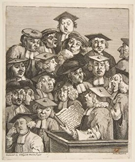 Lecture Collection: Scholars at a Lecture, March 3, 1736. Creator: William Hogarth