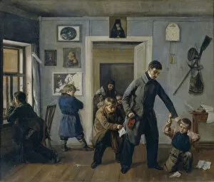 In the school, 1854. Artist: Popov, Andrei Andreyevich (1832-1896)