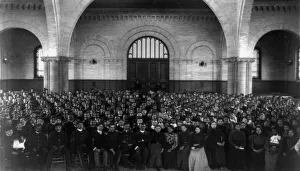 Assembly Hall Prints: School assembly in Hampton Institute