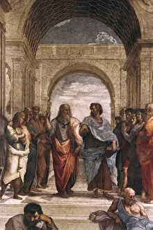 Images Dated 15th March 2006: The School of Athens, detail of Plato & Aristotle, 1508-1511. Artist: Raphael