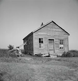 Support Prints: School in center of the mechanized plantation area of the Mississippi Delta