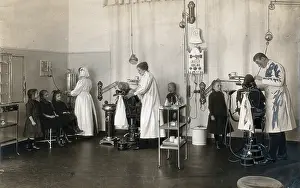 Dentist Prints: A school-children's dental clinic in Berlin: some children being treated... c1900