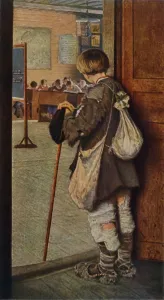 By the School Doors, 1897, (1965). Creator: Nikolaj Petrovic Bogdanov-Bel skij