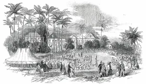 Marquee Prints: School Fete at Codrington College, Barbadoes, 1850. Creator: Unknown