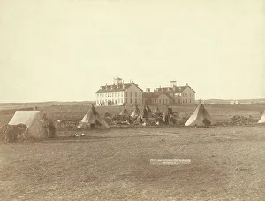 Grabill Prints: US School for Indians at Pine Ridge, SD, 1891. Creator: John C. H. Grabill