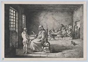 Boisseux Jean Jacques De Collection: The School Master, 1780. Creator: Jean-Jacques de Boissieu