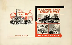 The National Archives Prints: School scrap metal dump - start one now! Weapons