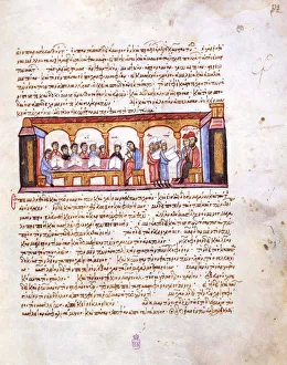 Schoolteacher Prints: School at the Time of Emperor Constantine VII (Miniature from the Madrid Skylitzes)