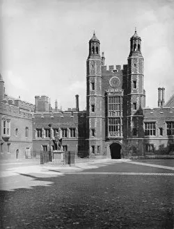 Christopher Hussey Gallery: School Yard and Luptons Tower, 1926