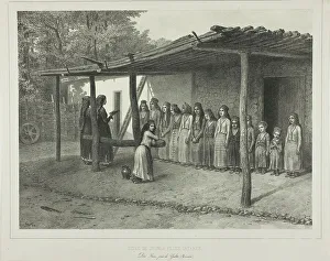 Tartar Prints: School for Young Tartar Girls, 1841. Creator: Auguste Raffet