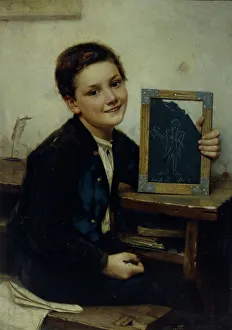 Schoolboy, 1880. Artist: Thone, Franz (1851-1906)