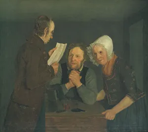 Attentive Prints: A Schoolmaster Reading Aloud a Letter to an Old Couple from Their Son Abroad