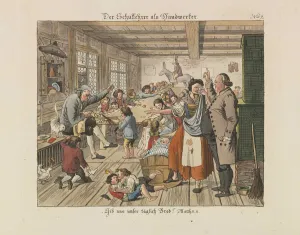 Schoolteacher Prints: Schoolteacher as craftsman, 1825. Creator: Wiessner (Wiesner), Conrad (1796-1865)