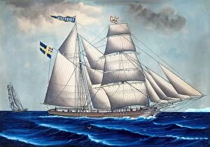 Shipping Industry Collection: Schooner Constance, 1870. Creator: Lars Petter Sjostrom