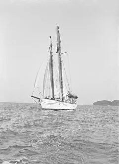 The schooner Dwyn-Wen, 1914. Creator: Kirk & Sons of Cowes