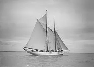 Windward Quarter Prints: The schooner Esma, 1911. Creator: Kirk & Sons of Cowes